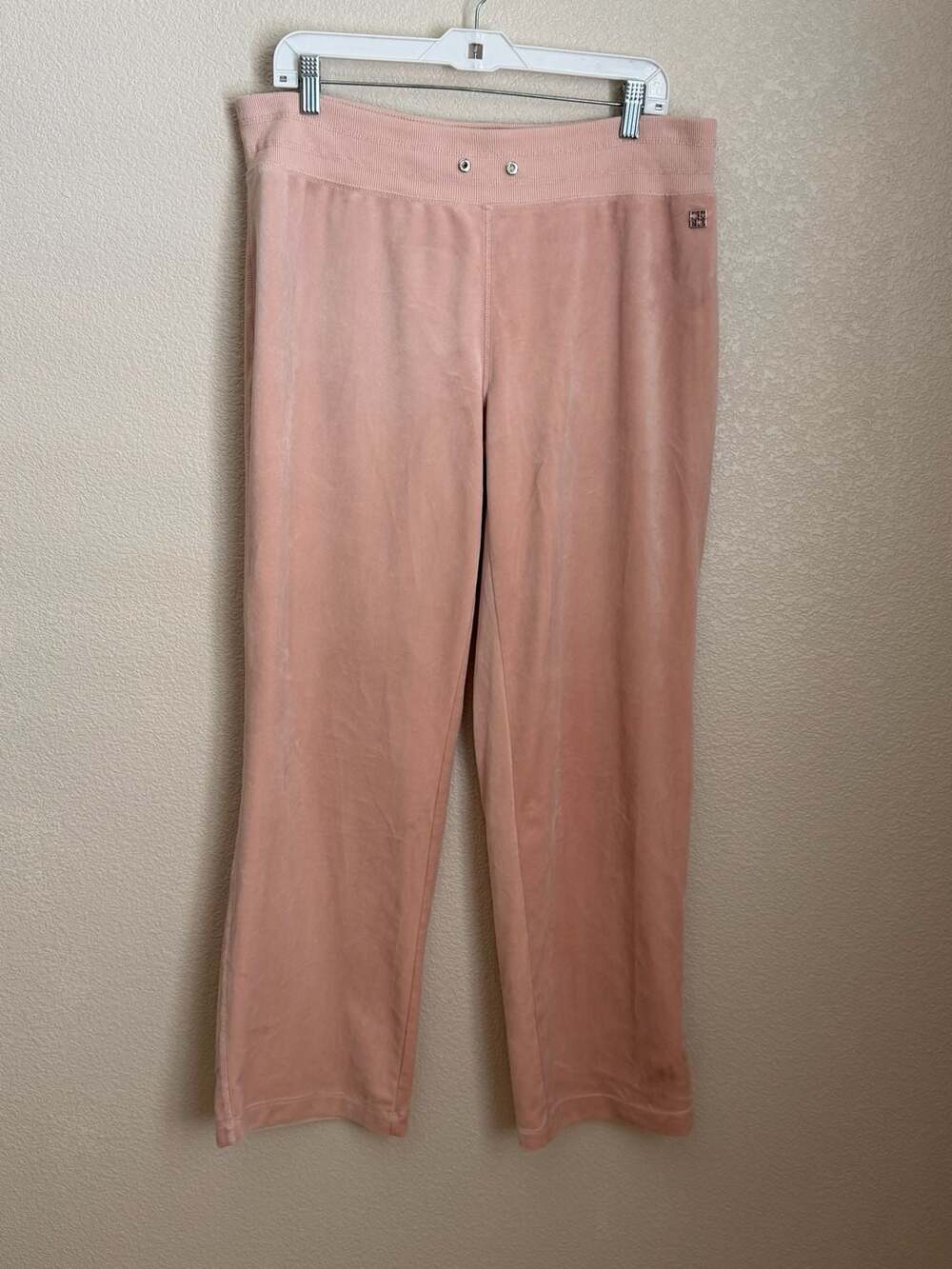 Calvin Klein Women's Velour Lounge Pants in Blush Pink